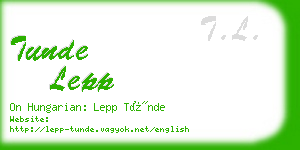 tunde lepp business card